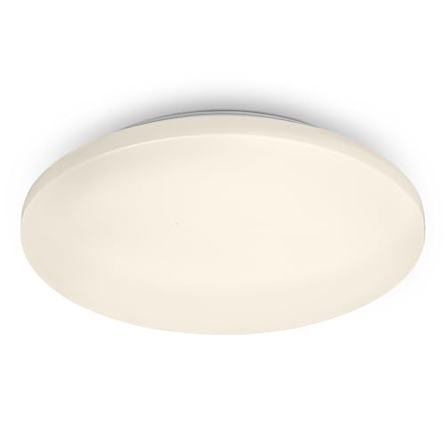 BRILONER - LED Deckenlampe, LED Deckenleuchte Bad IP44, Badezimmerlampe, warmweißes Licht, 340 mm, Weiß