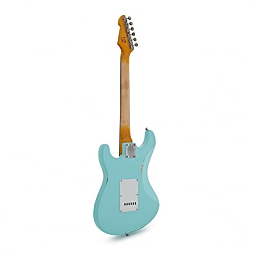 Gear4music LA Legacy Road Worn Guitare électrique – Lagoon Blue - Les Beatles, Paul McCartney, John Lennon, RIngo Starr, George Harrison Gear4music LA Legacy Road Worn Guitare électrique - Lagoon Blue – Image 4