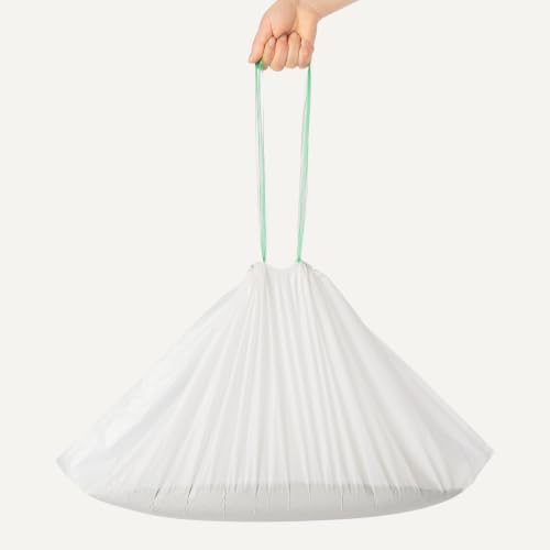 Image of Amazon Basics Self-Cleaning Cat Litter Box Refill Liners with Drawstring, 26.14 x 15.75 Inches, 40-Count (2 Rolls of 20), for Smart Litter Boxes