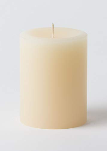 Mister Candle - Dripless 3" Inch Diameter Assorted Wedding & Home Decoration Pillar Candles - Premium Wax Set (Ivory) #TOP1