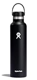 Hydro Flask Water Bottle - Insulated Stainless Steel - Non Spill, Leakproof in 24 Oz Black