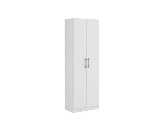 Buyqualia - Armario hogar Multiusos para baño Cocina o trastero en Color Blanco (Alto 169 / Ancho 56 / Fondo 34)