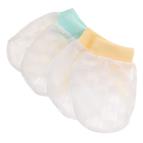 Holibanna Mittens Newborn Ice Silk Baby Gloves Scratch Mittens Breathable Gentle for Baby Boys Girls 0-6 Months Baby Mitten