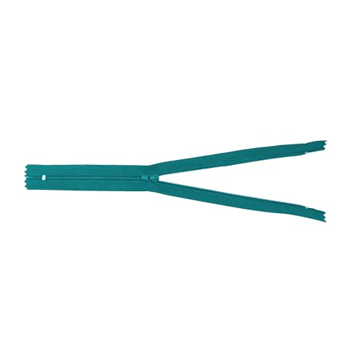 Image of Mandala Crafts 80 PCs Teal Closed-End 15 Inches Nylon Zippers for Sewing