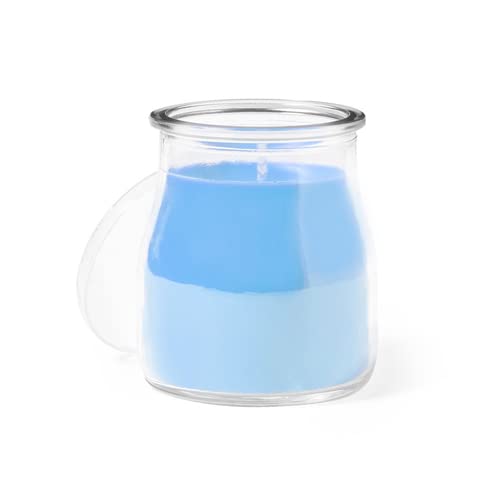 DISOK Lote 24 Velas Aromática de Cristal con Tapa, Detalles velas para eventos, decoración hogar, detalles de boda. (Blanco)