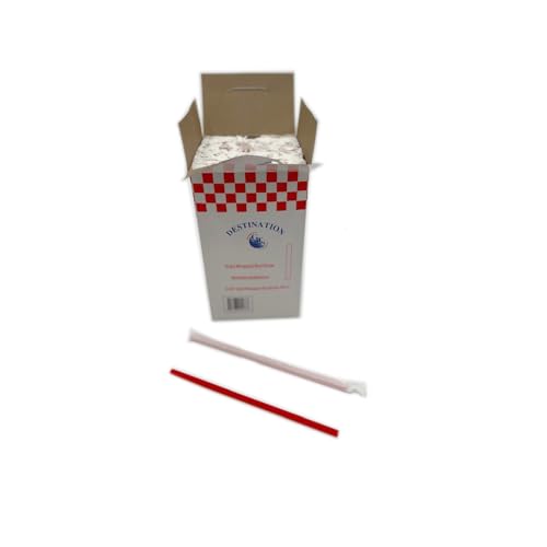 Pitillos plásticos rojos 8.75 pulg 300 unidades miniatura 4