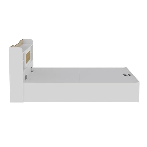 Image of Wakefit Bed | 3 Yr Warranty | King Size Bed, Comes with Hydraulic Storage, Noise-Free, Density: 680-750 kg /m, Termite & Borer Resistant, Fits Mattresses Up to 8 inches (Halos 78 x 72 - Frosty White)