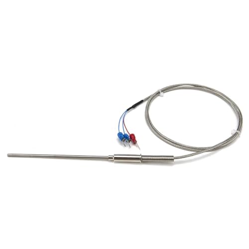 Sensor RTD PT100 de 6mm con cable metálico trenzado para mediciones térmicas estables 2