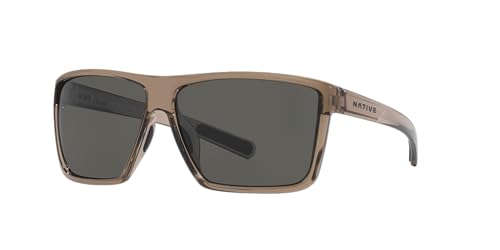 Native Man Sunglasses Matte Black Frame, Gray Lenses, 64MM