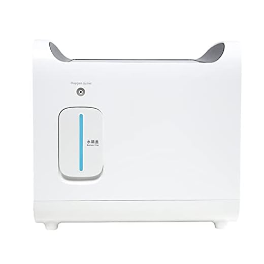 ADZHY Concentrador de generador de oxígeno, Ajustable 38% - 96% Concentrador de generador de oxígeno con Rueda para atención domiciliaria y hospitalaria. PSA, 2-10 L/min,Q20W