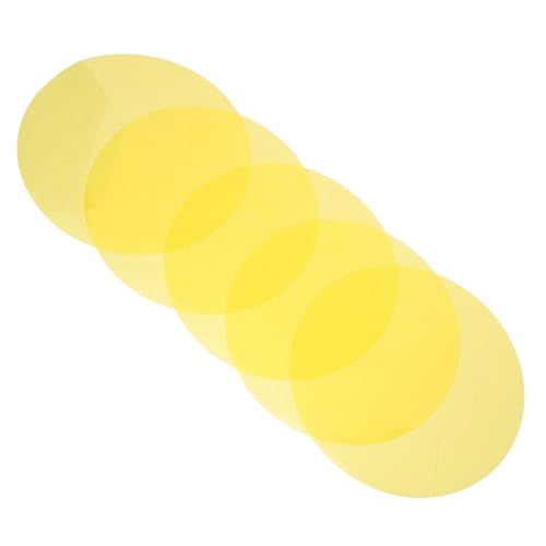 KICHOUSE 5 Stück Lichtfilter Folien Selbstklebend Warmlicht Farbkorrekturfolie Transparente Diffusorfolien Für LED Lampen Wohnambiente Farbiges Lichtfilter Gel Sheets