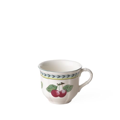 Villeroy & Boch French Garden Fleurence Kaffeetasse, 200 ml, Höhe: 6,8 cm, Premium Porzellan, Weiß/Bunt, 10-2281-1300