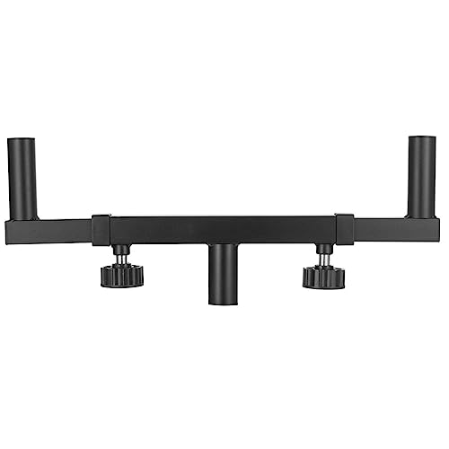 varku 2PCS Dual Speaker Mounts, Speaker Pole Mount Bars, Speaker Mounting Fork Stands, Speaker Mounting Brackets with 15.7-22.8 Adjustable Width 1 3/8 Poles