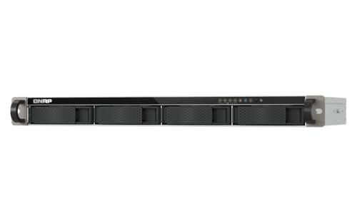 QNAP TS-433eU 4-Bay NAS, 1U Rackmount Design, Short Depth, Edge Storage, File Management, Docker Container