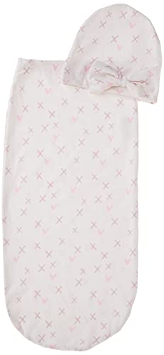 Image of Itzy Ritzy Cocoon & Hat Swaddle Set - Swaddle for Newborns Includes Name Announcement Card & Jersey Knit Cocoon & Hat Set, Perfect for Newborn Photography - for 0 to 3 Months (Cross Your Heart)