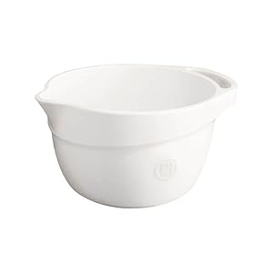 Emile Henry, Flour 3.7 quart Medium Mixing Bowl, 10.6 x 8.7 x 5.7in