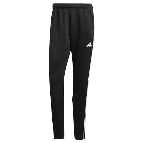 adidas Uomo Train Essentials 3-Stripes Training Pants, Black/White, M