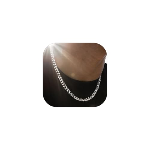 Cadena cubana que no se pone negra de acero inoxidable y oro de 18K