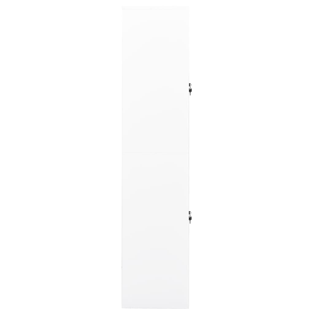 Armadio da ufficio, armadietto da ufficio, con serratura, armadietto in metallo, adatto per ufficio, archivio, scuola, gestione, bianco, 90 x 40 x 180 cm