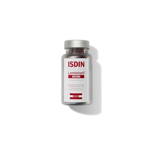 ISDIN Lambdapil 60 Cápsulas Anticaída del Cabello, Duración 1 mes, Complemento Alimenticio para la caída Ocasional del cabello, con vitaminas, minerales y extractos de plantas para un pelo saludable