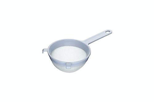 KitchenCraft Tamizador de Plástico con Malla de Nailon Resistente al Calor, Tamaño Pequeño (12 cm) - Blanco
