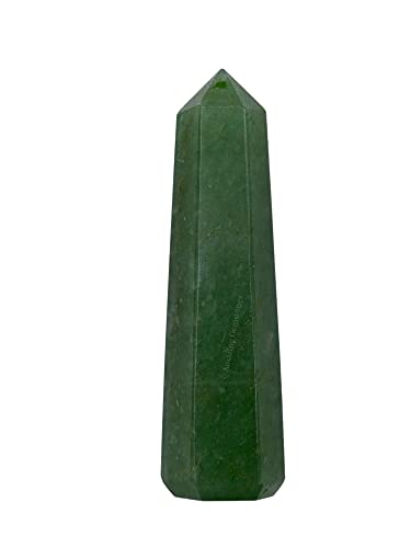 Image of Amazing Gemstone Light Green Aventurine Crystal Towers ~ Natural Healing Crystal Point Obelisk for Reiki Healing and Crystal Grid (2 inch to 3 inch INCH)