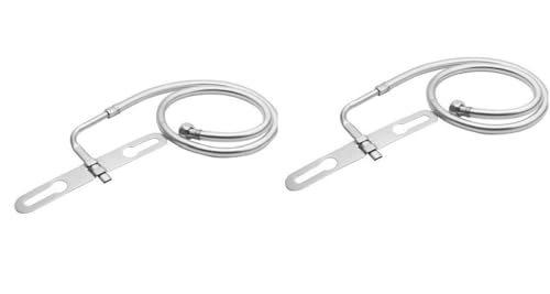 Image of Stainless Steel Grade 304 Multi Jet Spray with Heavy PVC Hose (1 Meter), Built-in Installation Type Toilet Seat /Commode Spray - Rust-Free, Durable (Pack of 2) (1 Metar 2Pc, 2, Count)