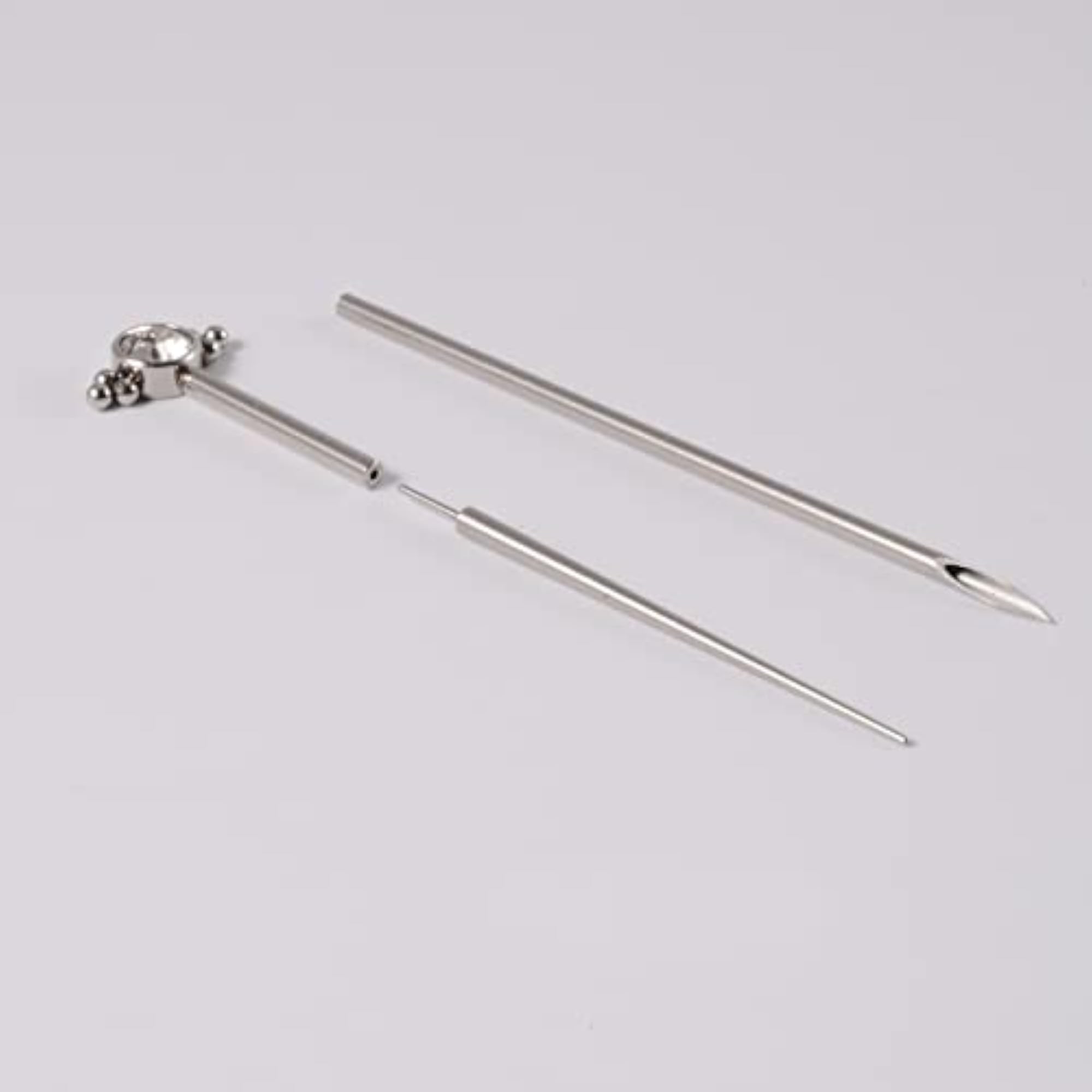 3 Pieces Steel Taper Insertion Pins for Piercing, 14G/16G/18G