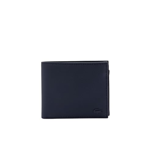 Lacoste Men's Classic Medium Billfold Coin Wallet, Midnight Blue, One Size