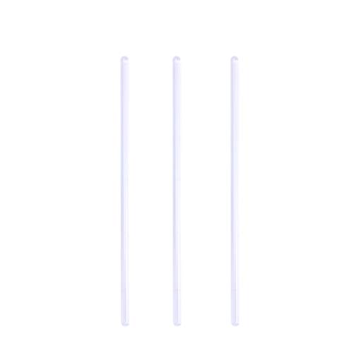 TEHAUX Glass Stirring Rod 20cm Stir Stick for Drinks Mixing Lab Stir Stick Rounded Ends Reusable Stirrer for Science Experiments