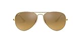 Ray-Ban RB3025 Classic Aviator Sunglasses, Gold/Brown Mirror/Silver Gradient, 62 mm