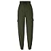 Men's Jogger Pants with Drawstring, Elastic High Waist, Breathable for All Seasons(Army Green,Large)