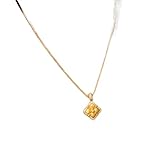 crayfomo Collar de cadena de caja de plata de ley de oro de 18k sobre collar de plata de ley 925 para mujer | Cadena de oro rosa para mujer y hombre
