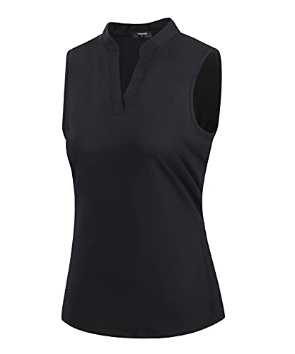 Image of Womens Sleeveless Golf Polo Shirts Lightweight Tennis Sport Tops