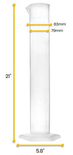 Polypropylene Graduated Cylinder, Circular Base, 2000Ml #TOP1