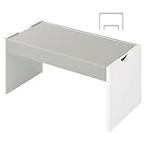 ぼん家具 キッズテーブル プレイテーブル 木製 収納付き 幅90×奥行45.1×高さ45.1cm 天板 ワイド リバーシブル 子供机 幼児 デスク お絵描き グレー×ホワイト