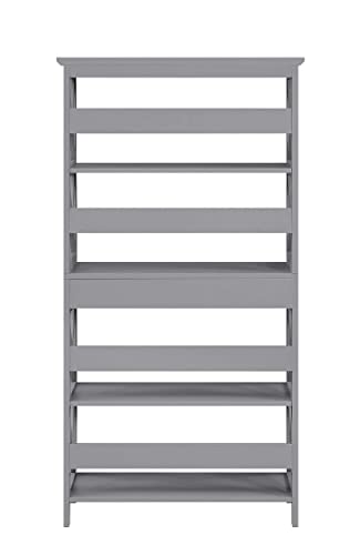 Convenience Concepts Oxford 5 Tier Bookcase With Drawer, Gray #TOP5