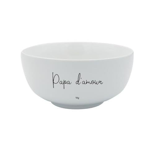 BUBBLE GUM Bol Papa d'amour en Porcelaine, Romantique, 0.62L, Fête des Pères