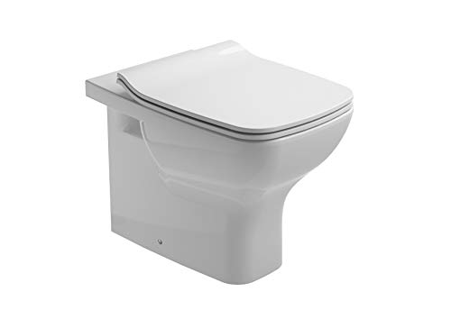 Abattant WC Gala Emma Square blanc avec charnières en acier inoxydable