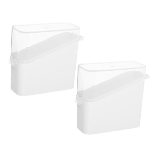 Gatuida 2Piezas Contenedor de Almacenamiento de Queso Transparente Recipiente con Tapa para Refrigerador para Queso Rodajas y Diseño Elegante y Funcional