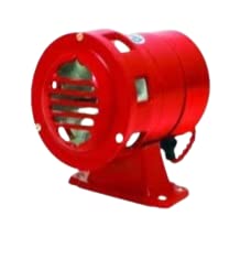 A.C and Battery Operated Aluminium Motor Siren/Fire Alarm (Red, Standard)