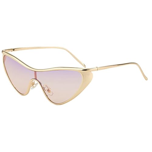 COTIA Vintage Cat Eye Sunglasses Women Men Stylish Oversized Gradient Lens Y2K Punk One-Piece Sun Glasses Shield Eyewear