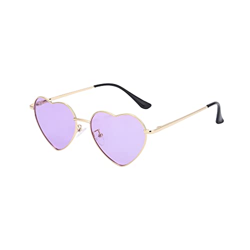 Polarized Heart Sunglasses for Women Fashion Cute Metal Frame Sun Glasses
