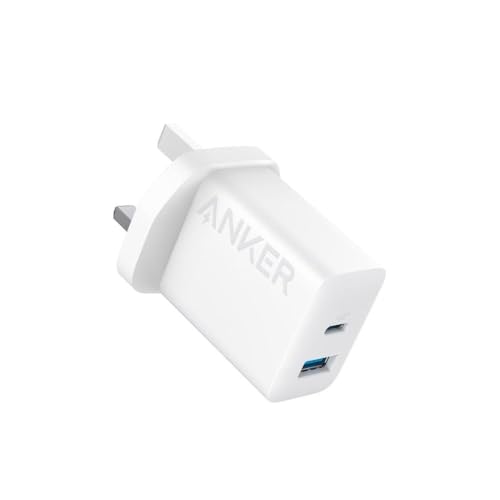 Anker USB C Plug iPhone Charger 20W Dual Port USB Fast Wall Charger USB C Charger Block for iPhone 16/16 Pro/16 Pro Max/15/14/13/12 iPad Pro AirPods and Samsung S25/S24 (Cable Not Included)