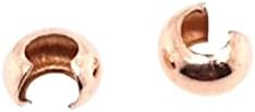 20pcs 14/20 Rose Gold-Filled Open Crimp Bead Covers, 3MM, by CRAFT WIRE - Image 7