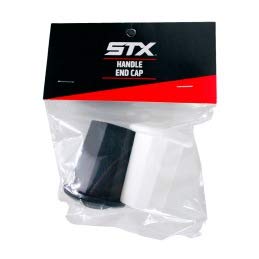 STX Men's 1 inch Deluxe Lacrosse Stick End Cap - 2-Pack Black and White