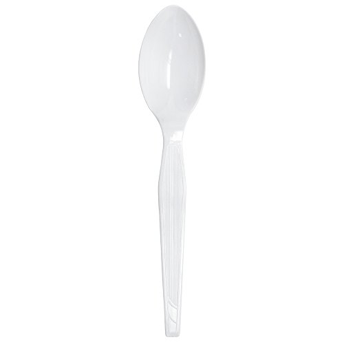 Karat U2053W PS Medium-Heavy Tea Spoons - White (Case of 1000)