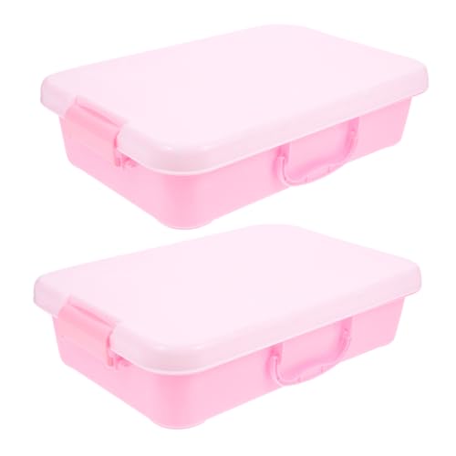 Abaodam 2 Handheld Trays Storage Outdoor Portable Sandbox with Lid Safe Durable