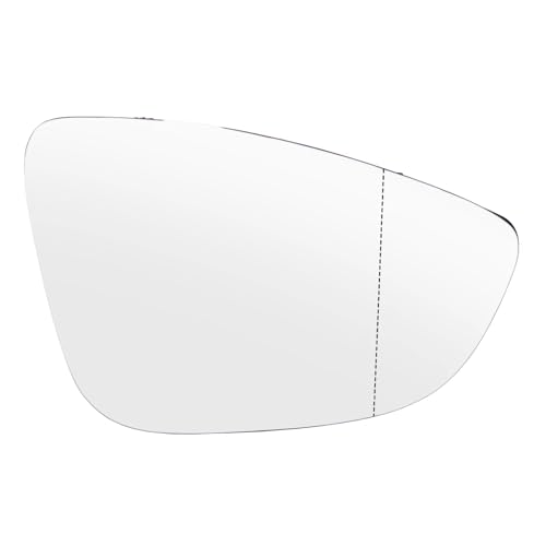 Compatible With For Eos For Passat For CC For Beetle A5 サイドミラーガラス凸型、ヒーター付きドアウィング、リアビュー広角。 ドアミラーガラス(Right)