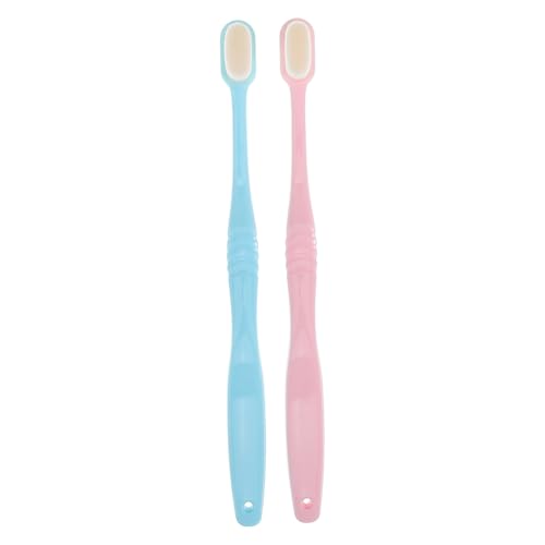TOPPERFUN 2Piezas Cepillo de Dientes Suave para Adultos Cerdas y para Cuidado de Encías Sensibles y Limpieza Profunda